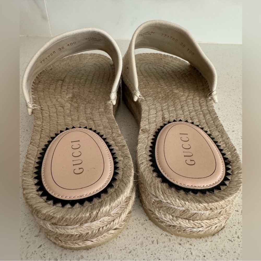 GUCCI Damita Espadrille Slide Sandal EU 41 - Picture 5 of 6